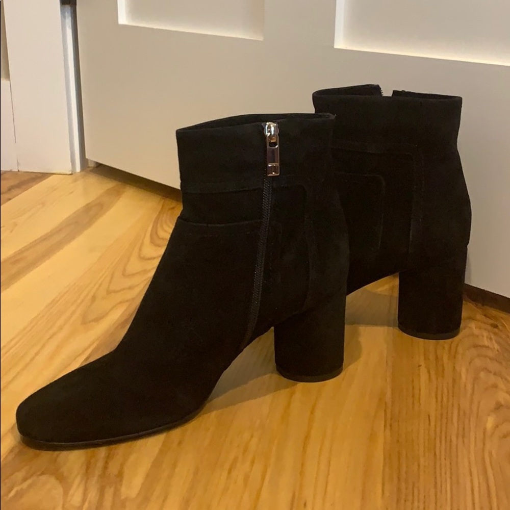 Taryn Rose suede high heeled boots
